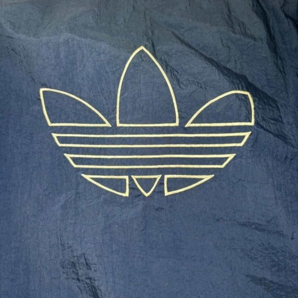 VINTAGE Adidas Track Jacket Purple Navy Blue Retro 90s Trefoil Large D8 F192 - Picture 5 of 11